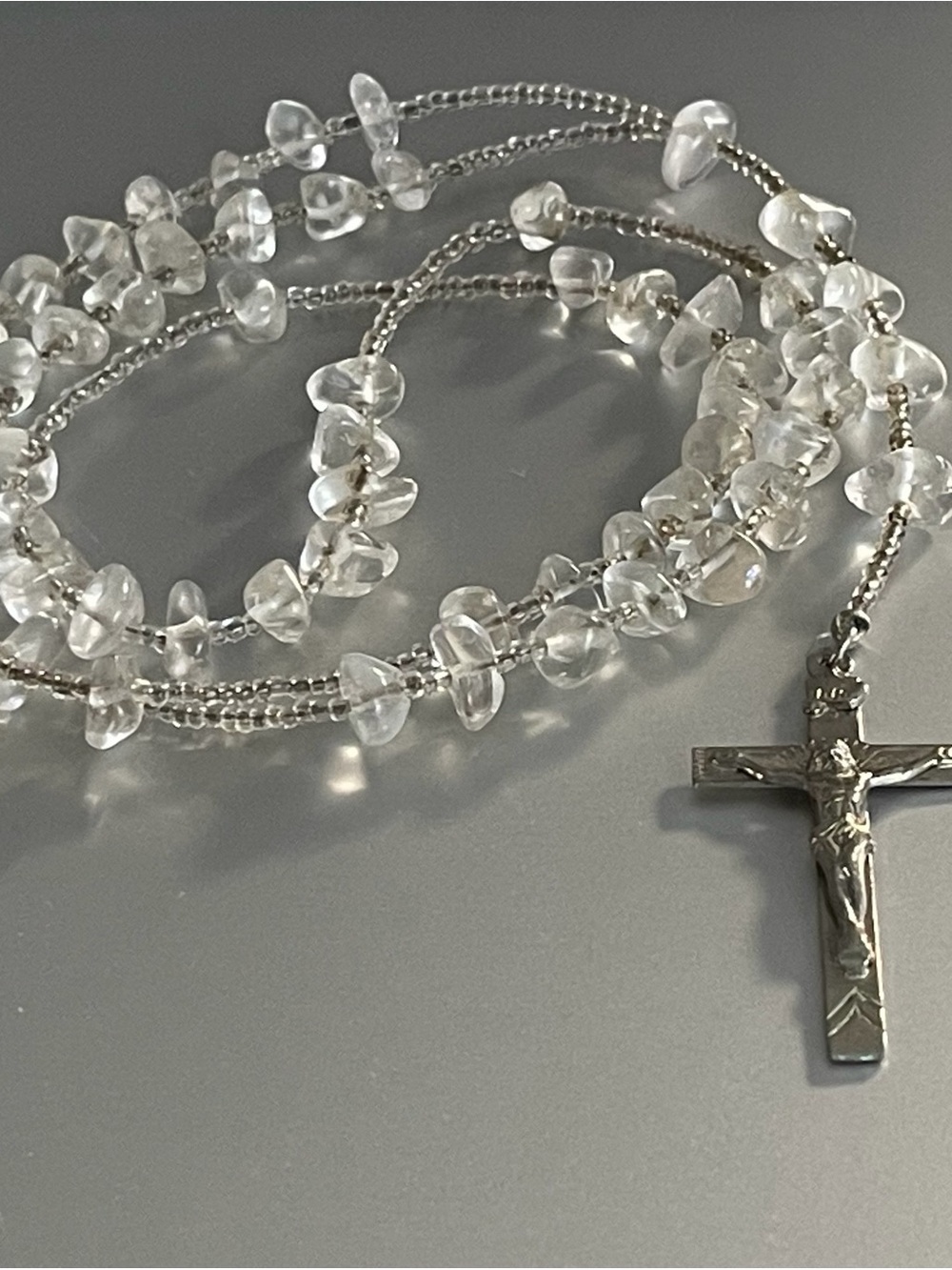 Vintage Rosary Crystal Quartz